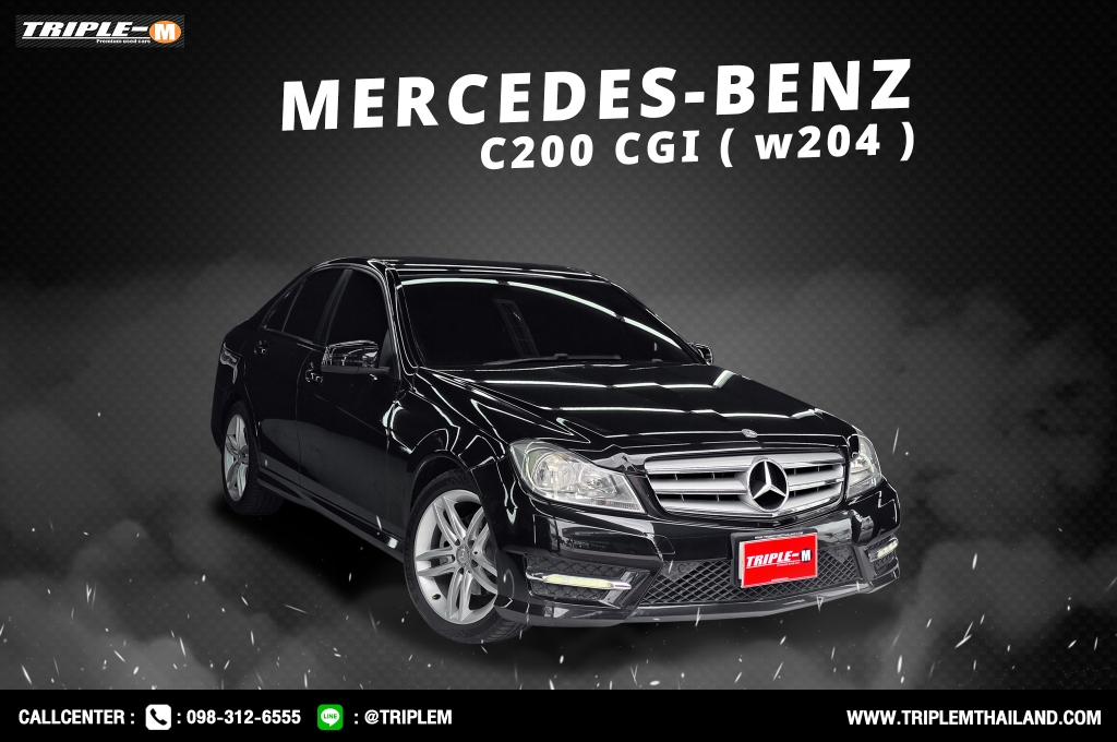 M.BENZ C-CLASS W 204 (ปี08-14) C 200 CGI BlueEFFICIENCY AT ปี 2014 ราคา 419,000.- (#C2024103101)